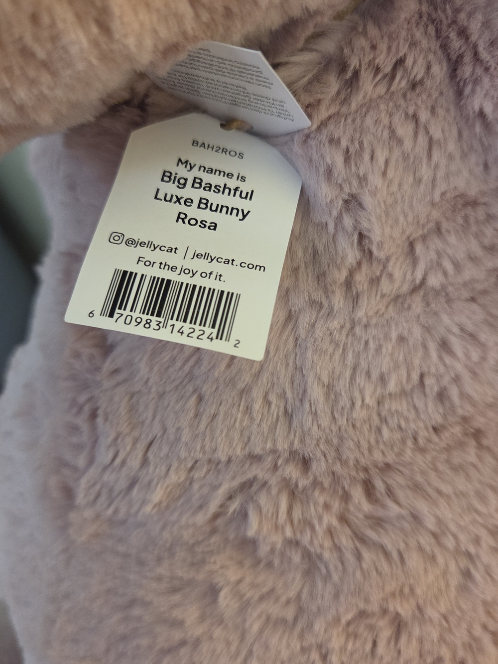 Huge ROSA LUXE Jellycat Bunny NWT - Picture 6 of 6